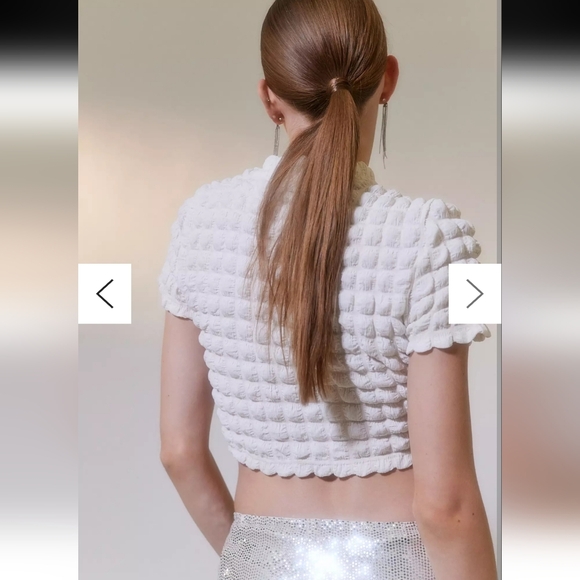 UO Paula Bubble Knit Mock Neck Top - Picture 9 of 9